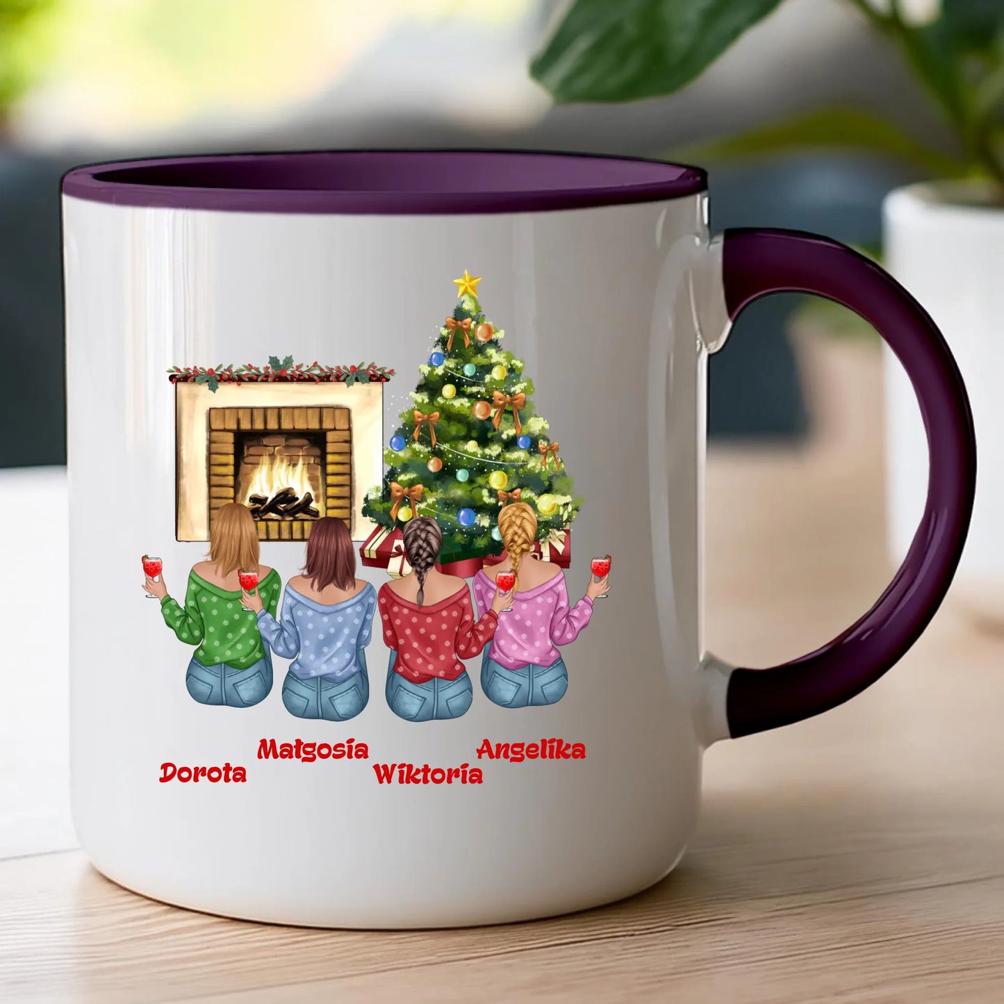 Kubek personalizowany świąteczny dla przyjaciółek #129
