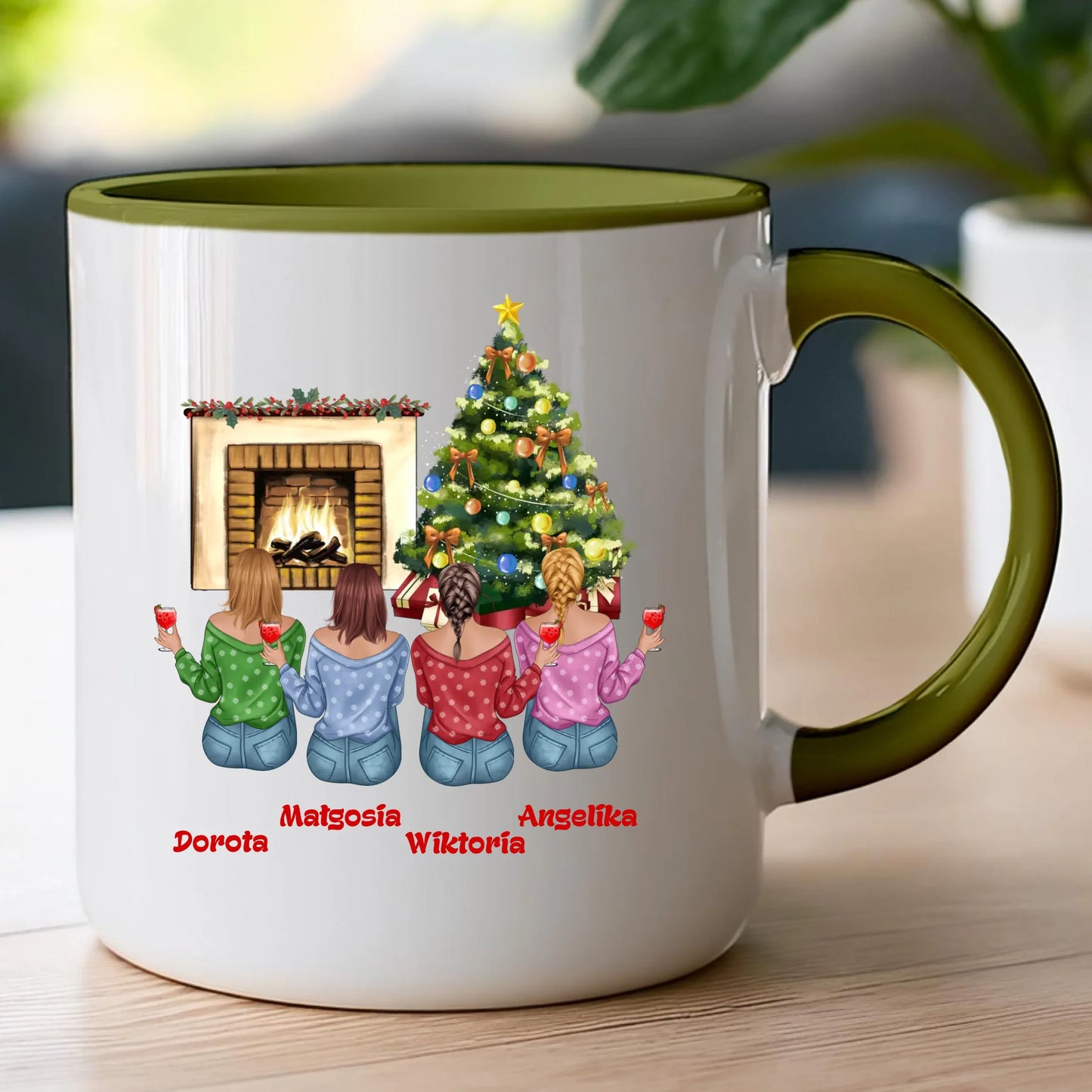 Kubek personalizowany świąteczny dla przyjaciółek #129