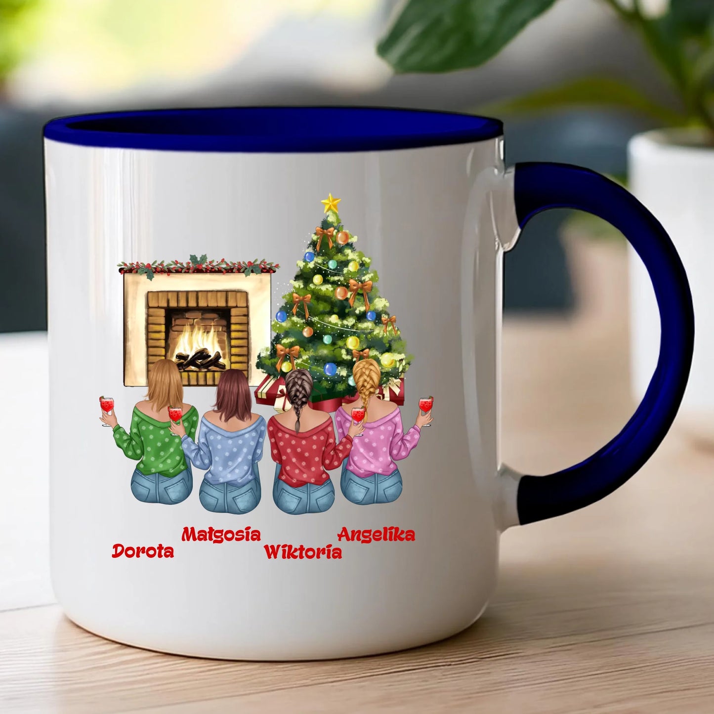 Kubek personalizowany świąteczny dla przyjaciółek #129