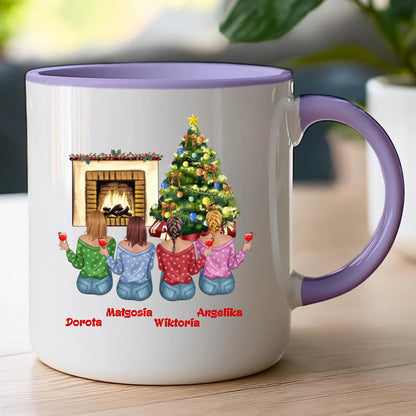 Kubek personalizowany świąteczny dla przyjaciółek #129