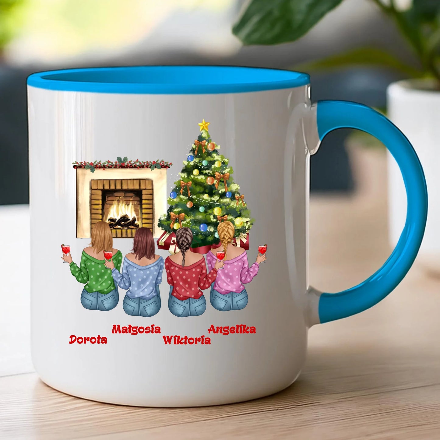 Kubek personalizowany świąteczny dla przyjaciółek #129