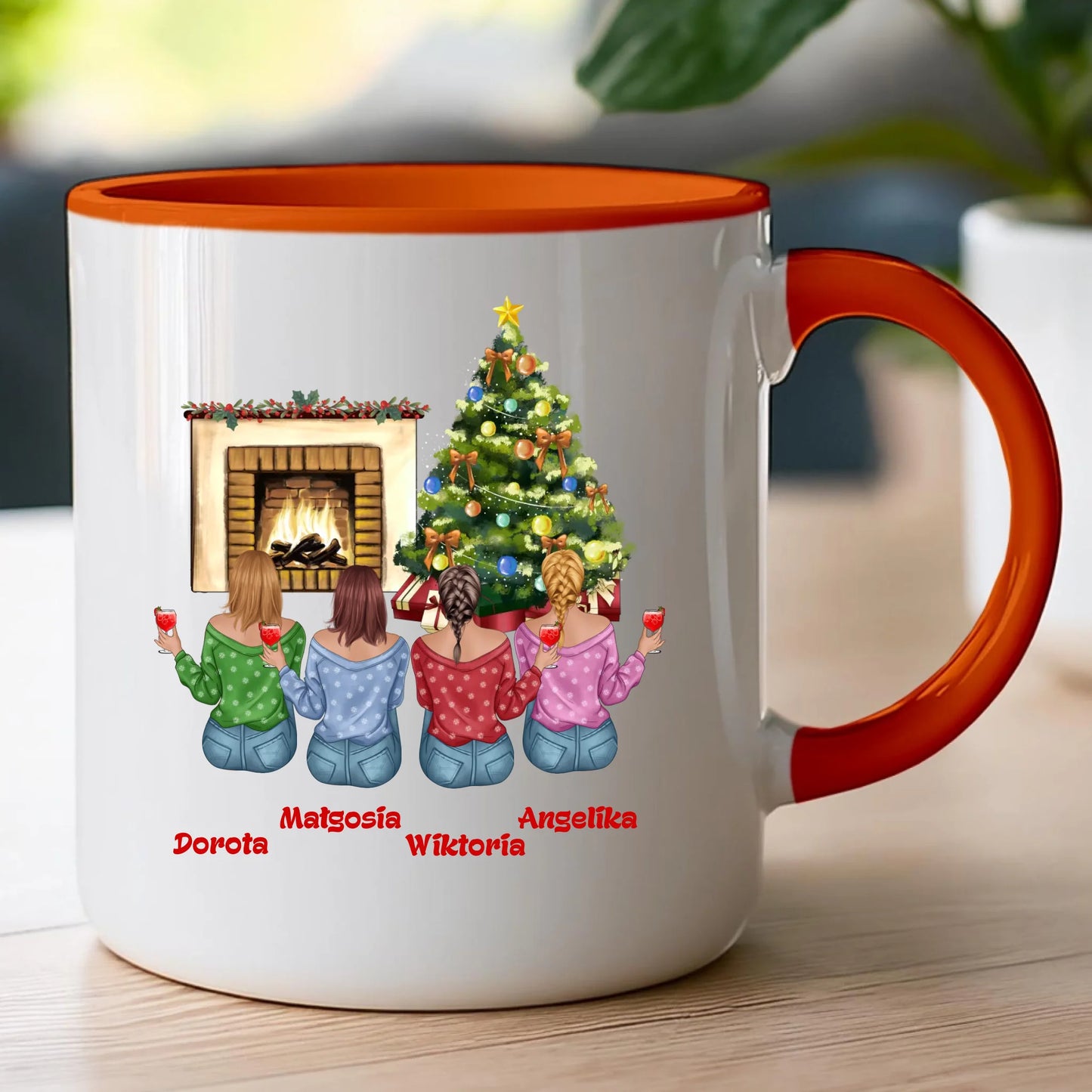 Kubek personalizowany świąteczny dla przyjaciółek #129