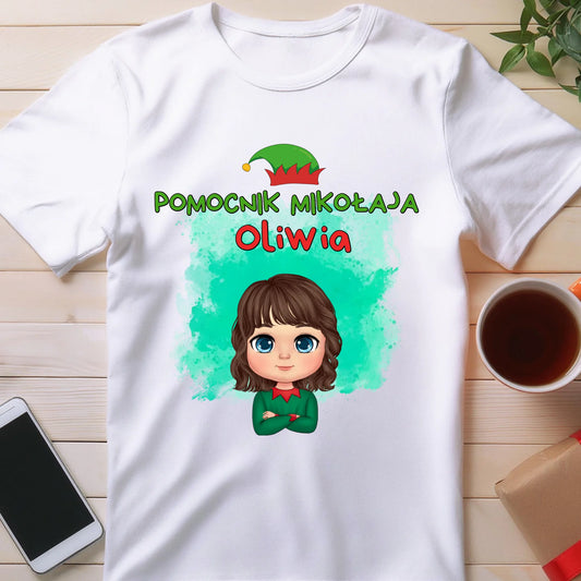 Koszulka personalizowana świąteczna dla dziewczynki #92