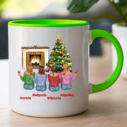 Kubek personalizowany świąteczny dla przyjaciółek #129