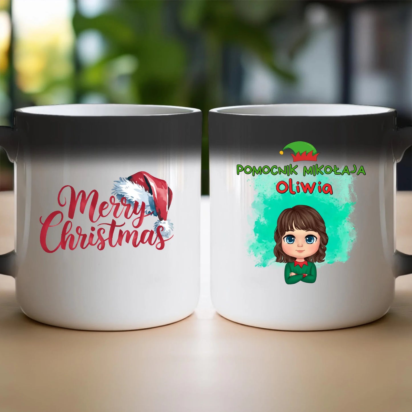 Kubek personalizowany świąteczny dla dziewczynki #92