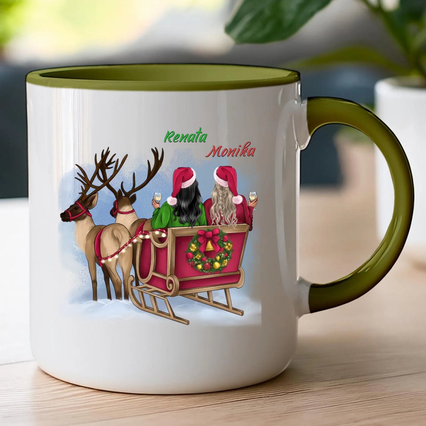 Kubek personalizowany świąteczny dla przyjaciółek #125