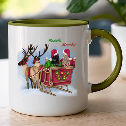 Kubek personalizowany świąteczny dla przyjaciółek #125