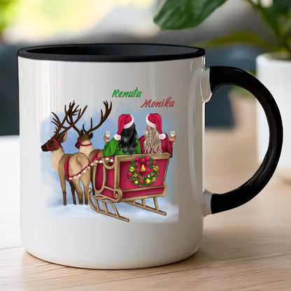 Kubek personalizowany świąteczny dla przyjaciółek #125