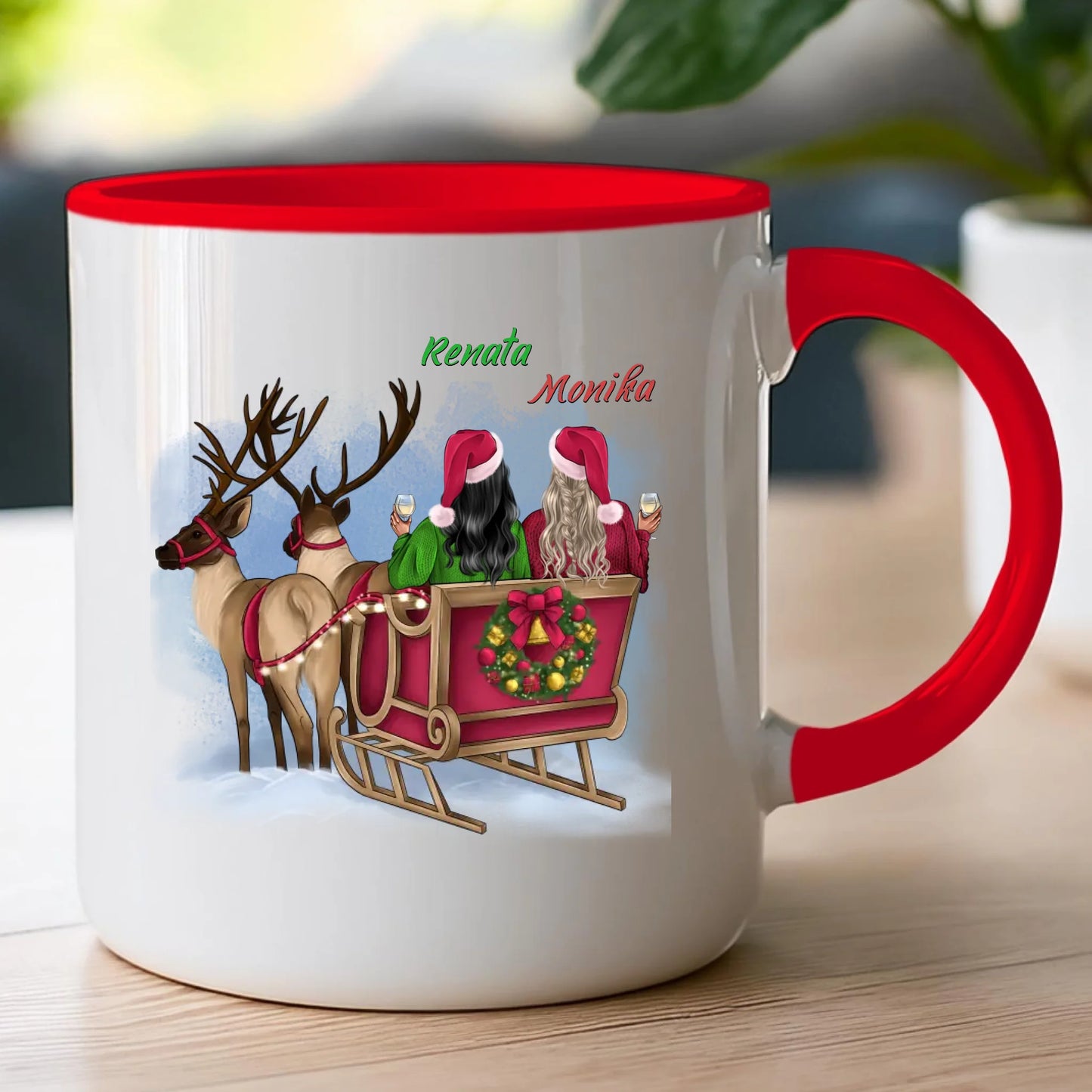 Kubek personalizowany świąteczny dla przyjaciółek #125