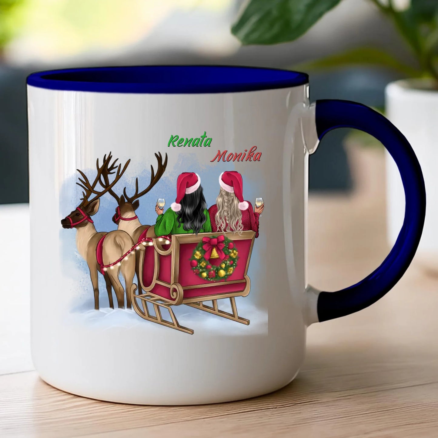 Kubek personalizowany świąteczny dla przyjaciółek #125