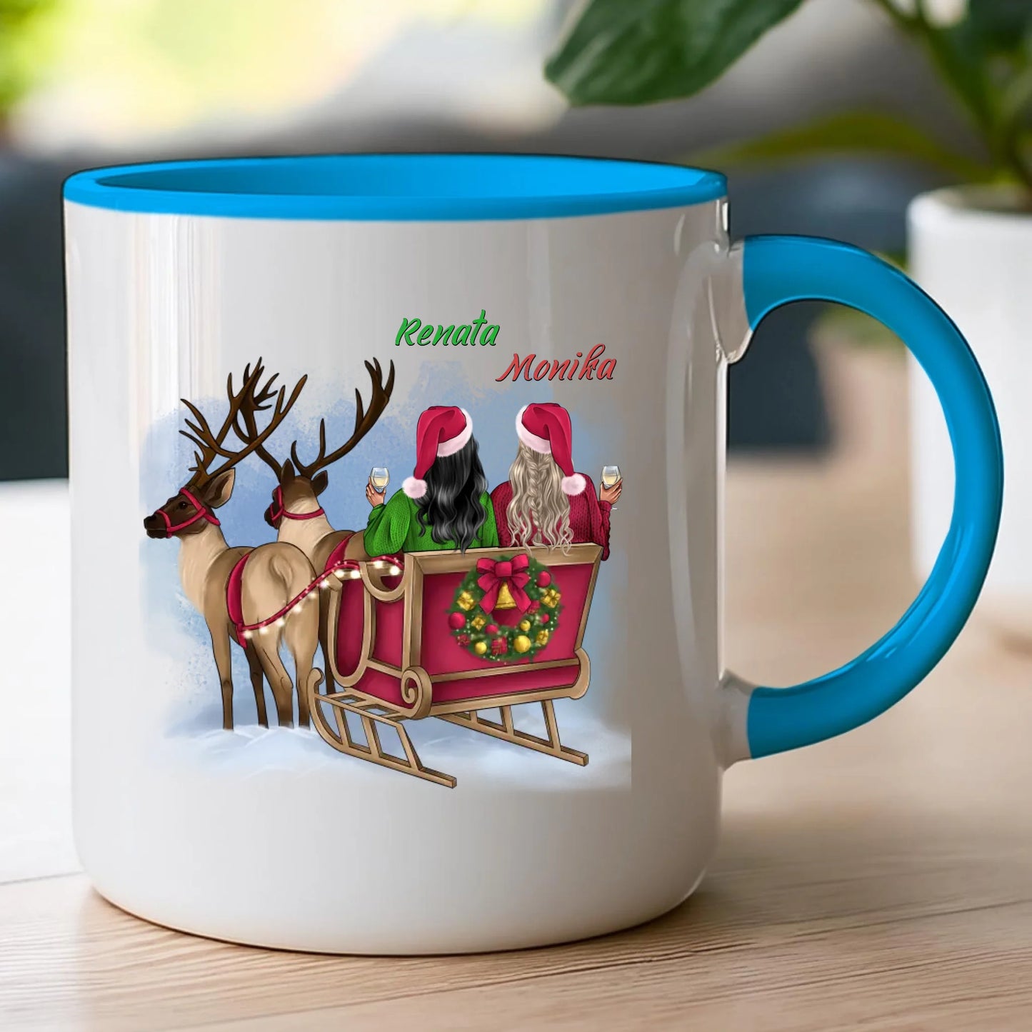 Kubek personalizowany świąteczny dla przyjaciółek #125