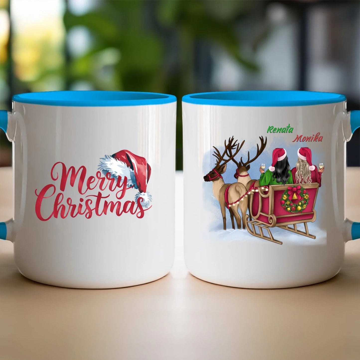 Kubek personalizowany świąteczny dla przyjaciółek #125