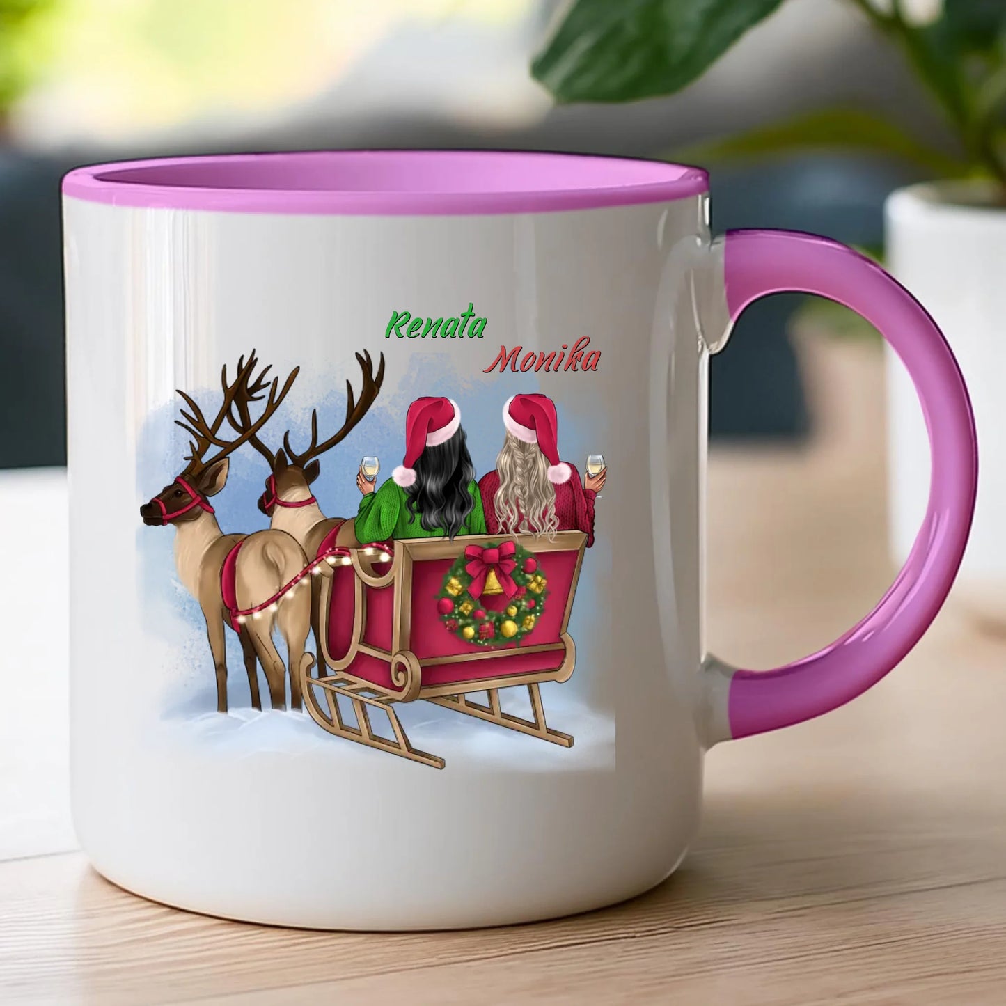 Kubek personalizowany świąteczny dla przyjaciółek #125
