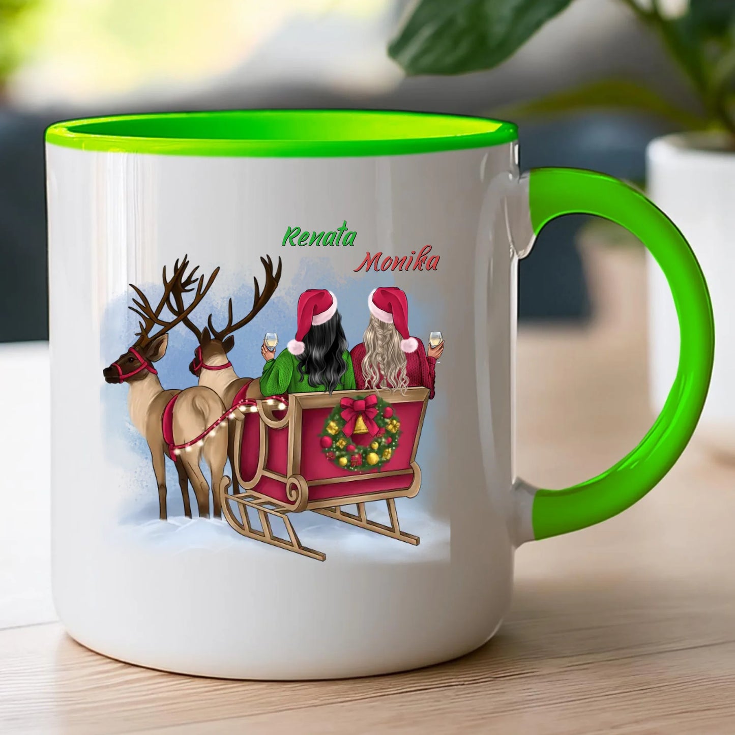 Kubek personalizowany świąteczny dla przyjaciółek #125