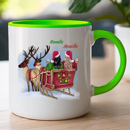 Kubek personalizowany świąteczny dla przyjaciółek #125