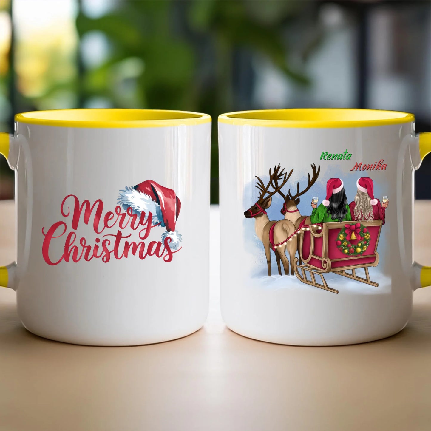 Kubek personalizowany świąteczny dla przyjaciółek #125
