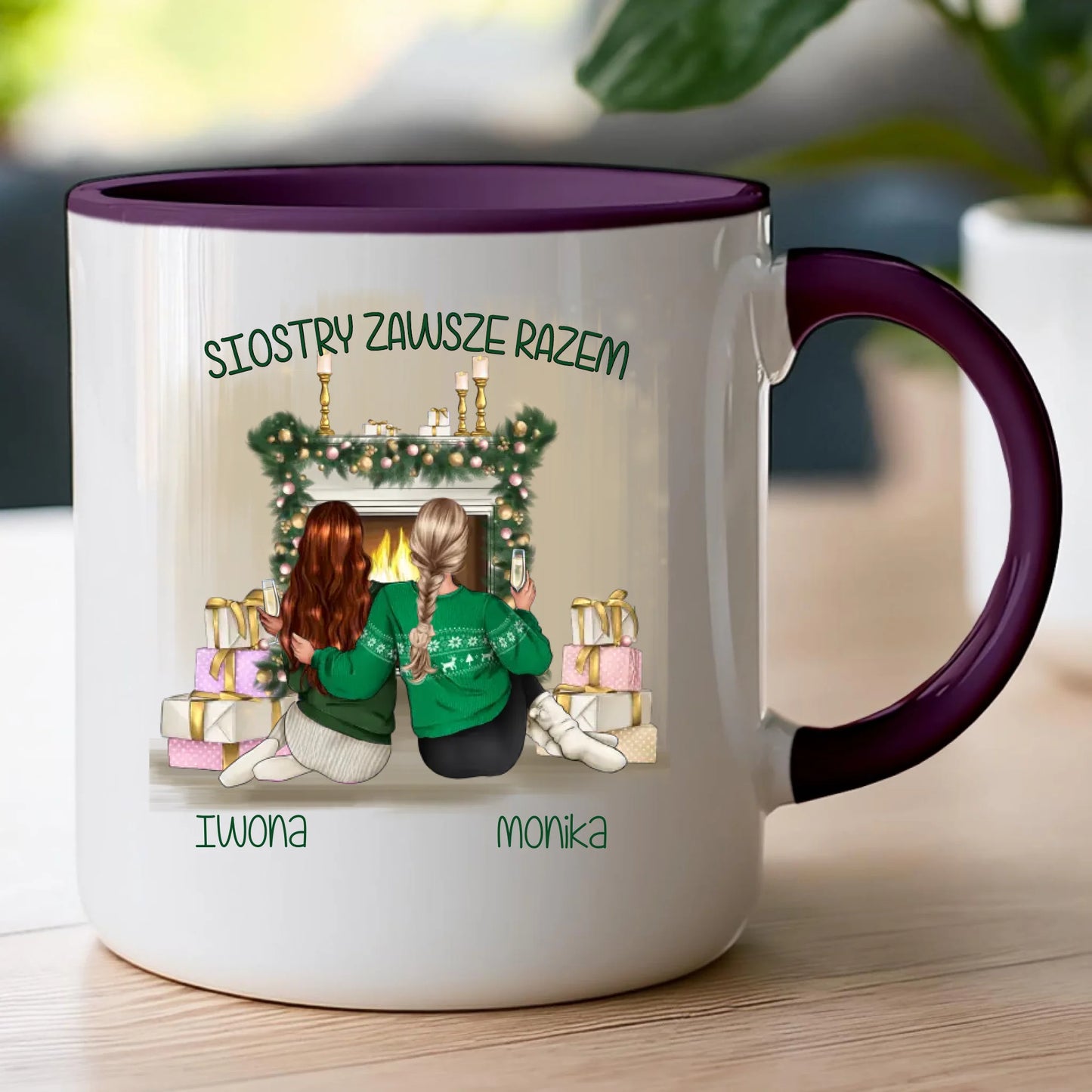 Kubek personalizowany świąteczny dla siostry #1050