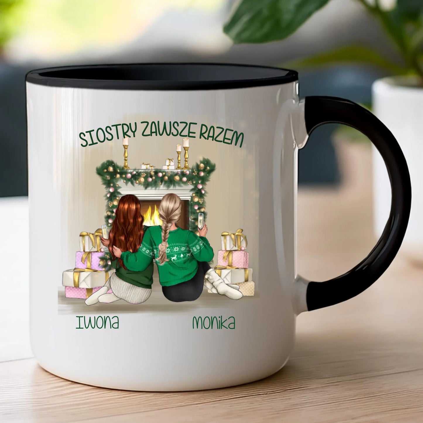 Kubek personalizowany świąteczny dla siostry #1050