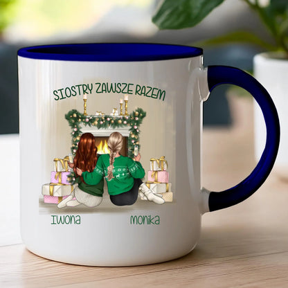 Kubek personalizowany świąteczny dla siostry #1050