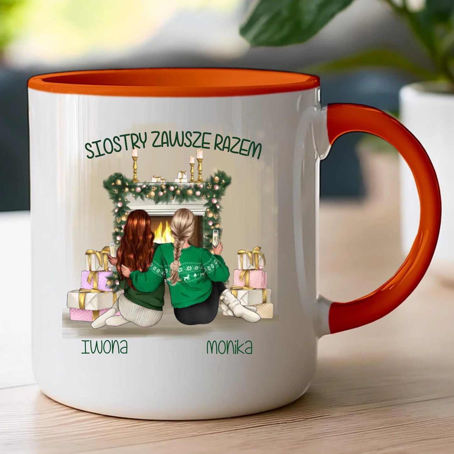Kubek personalizowany świąteczny dla siostry #1050