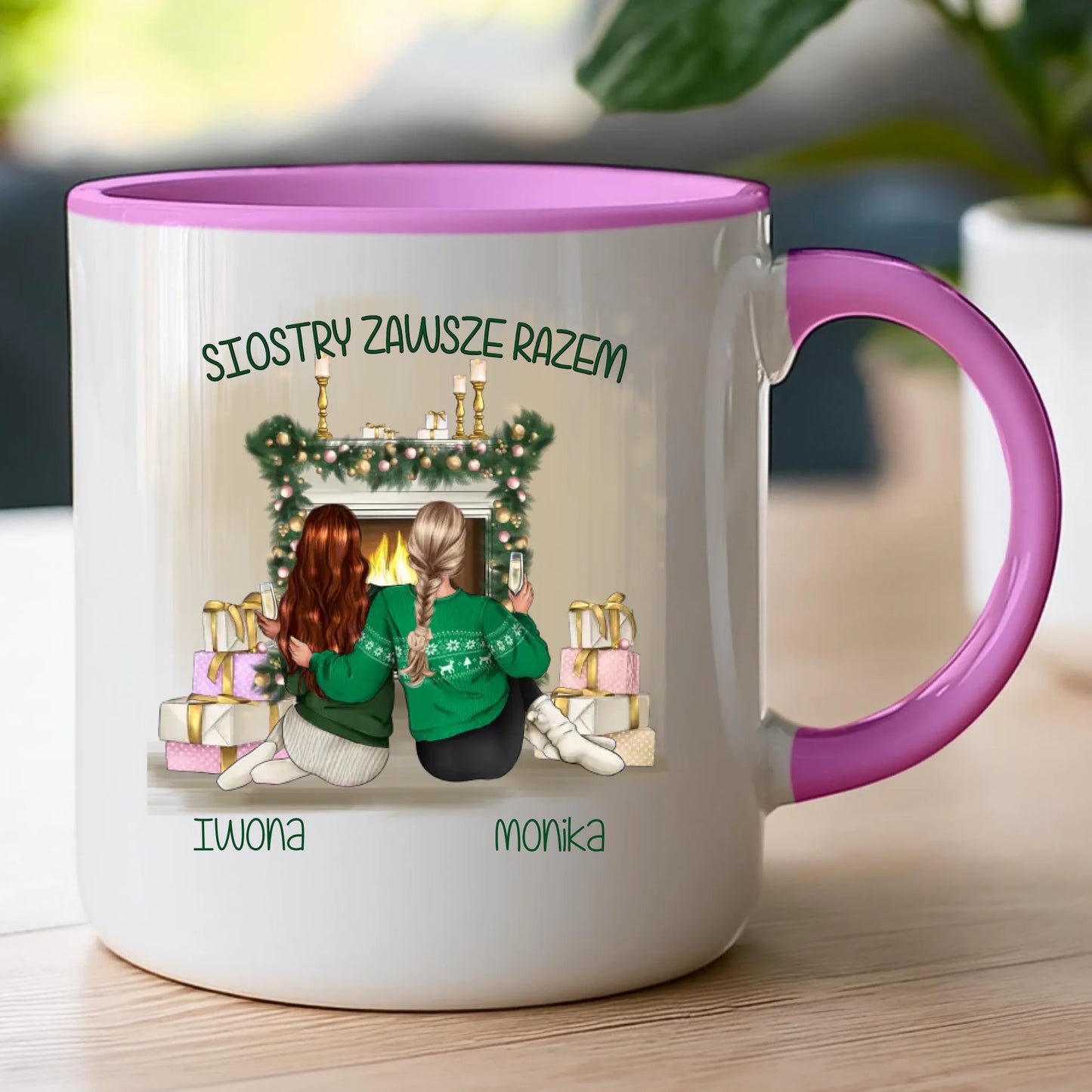 Kubek personalizowany świąteczny dla siostry #1050