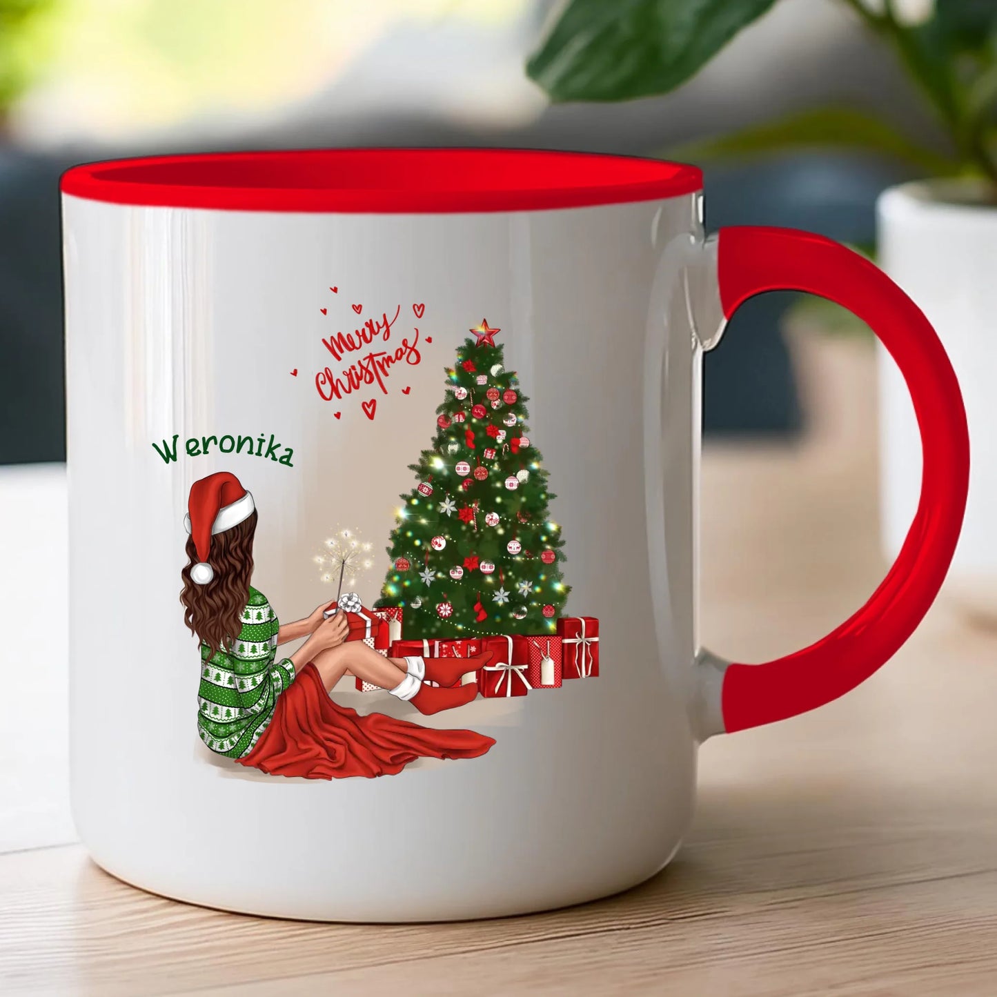 Kubek personalizowany świąteczny dla kobiety #512