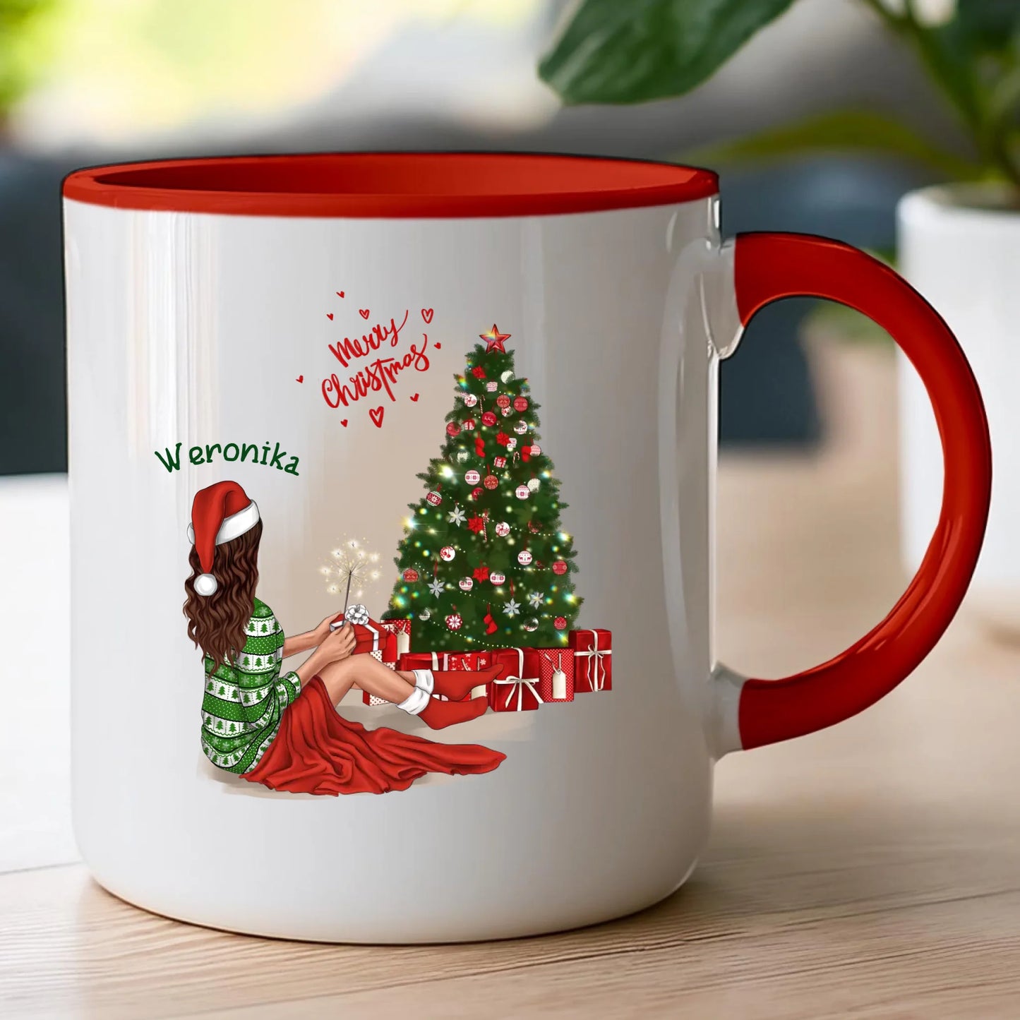 Kubek personalizowany świąteczny dla kobiety #512