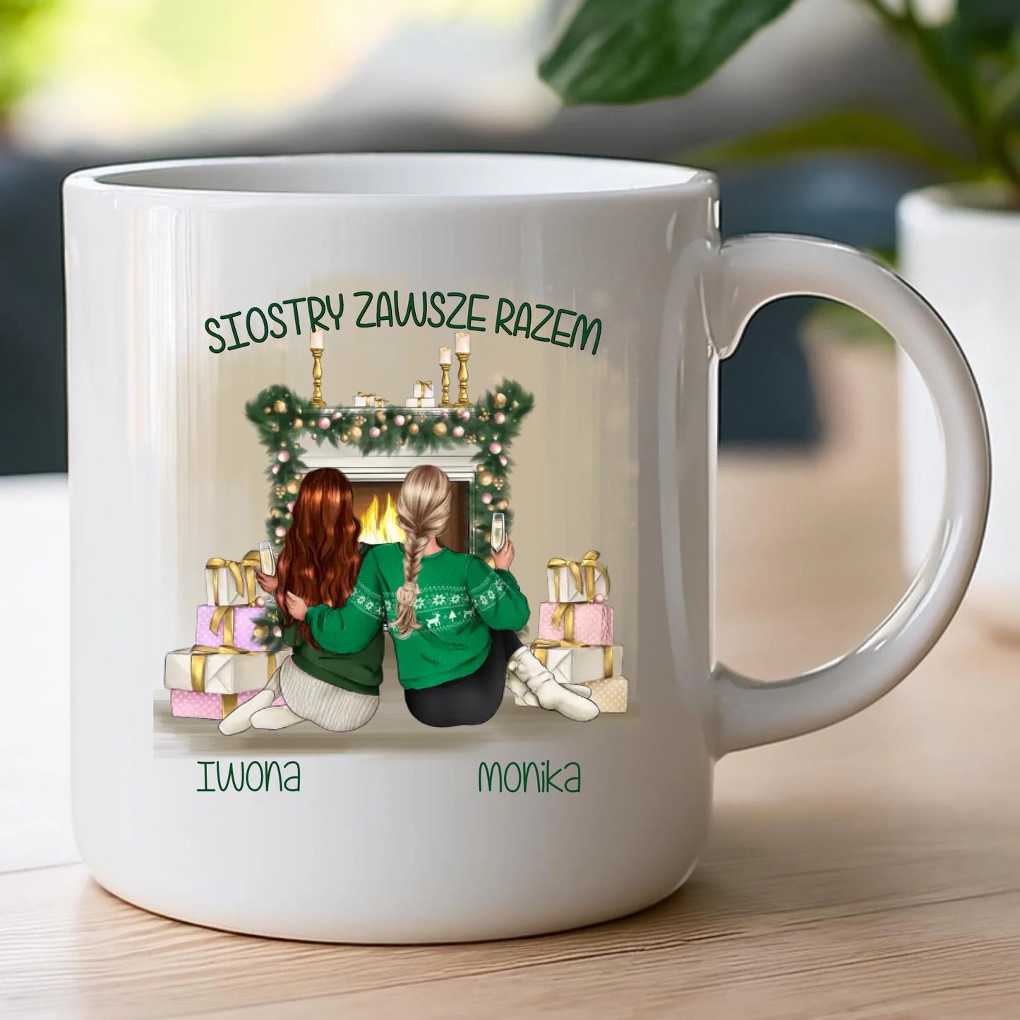 Kubek personalizowany świąteczny dla siostry #1050