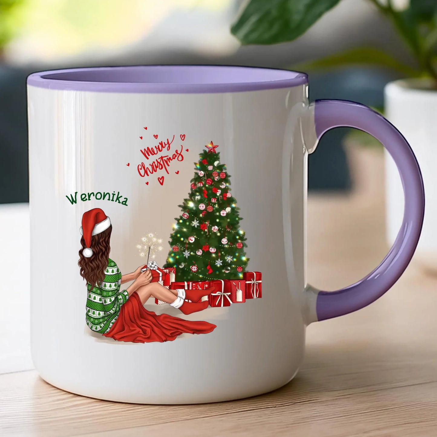 Kubek personalizowany świąteczny dla kobiety #512