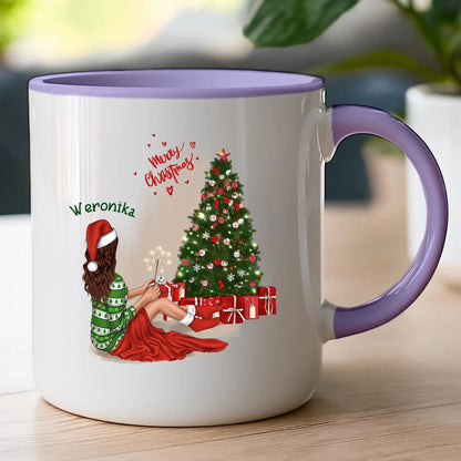 Kubek personalizowany świąteczny dla kobiety #512