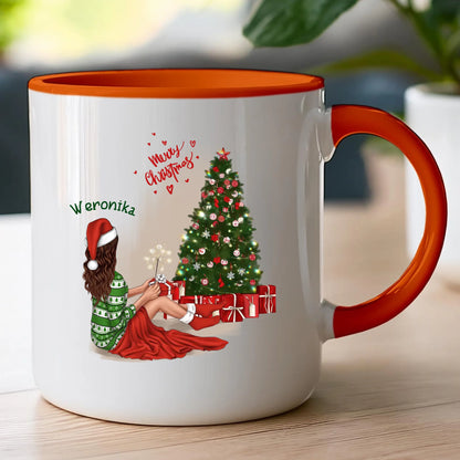 Kubek personalizowany świąteczny dla kobiety #512
