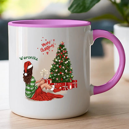 Kubek personalizowany świąteczny dla kobiety #512