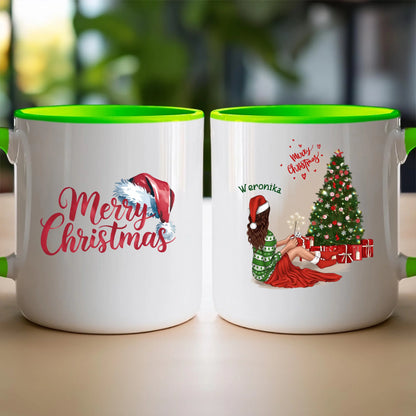 Kubek personalizowany świąteczny dla kobiety #512