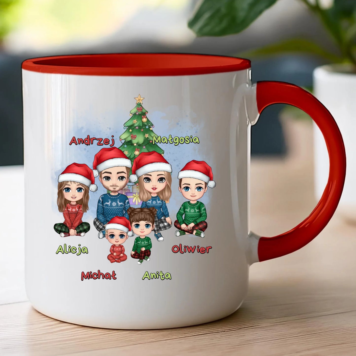 Kubek personalizowany świąteczny dla rodziny #809