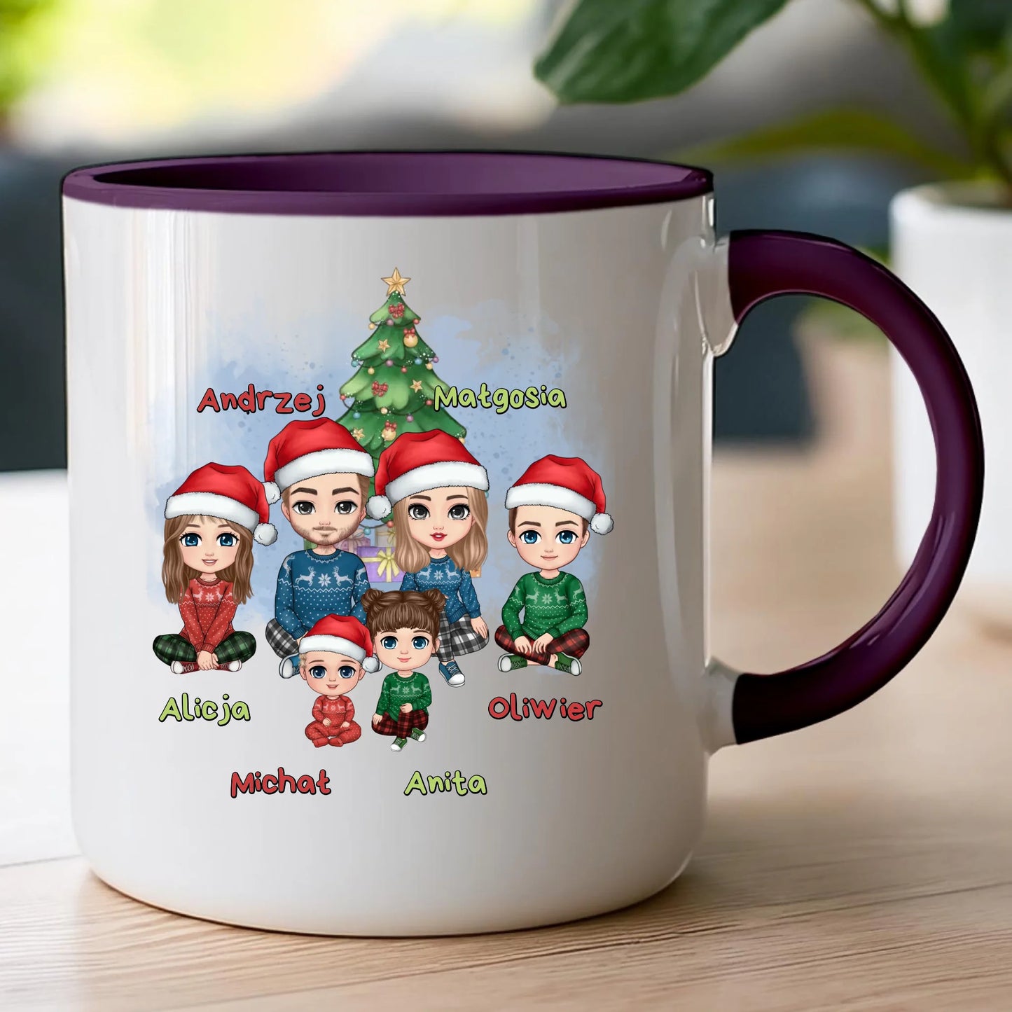 Kubek personalizowany świąteczny dla rodziny #809