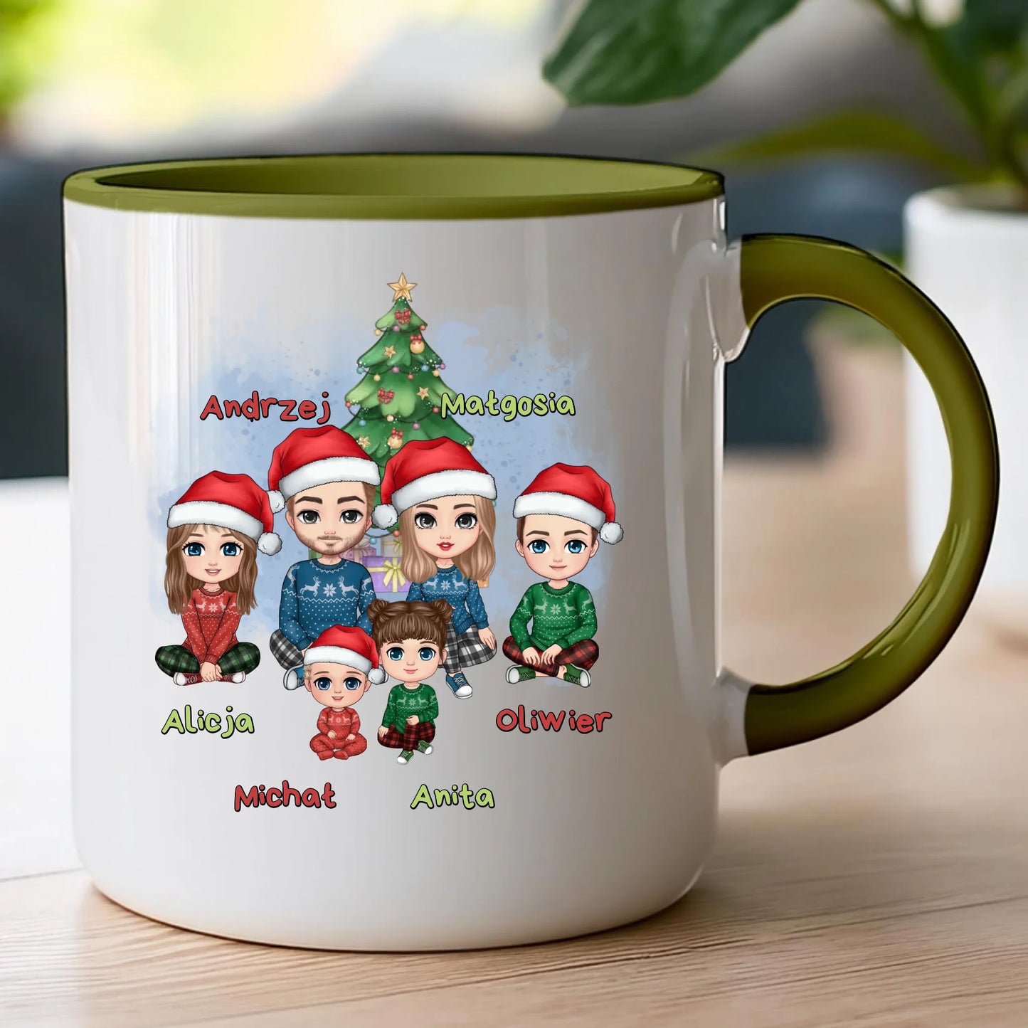 Kubek personalizowany świąteczny dla rodziny #809