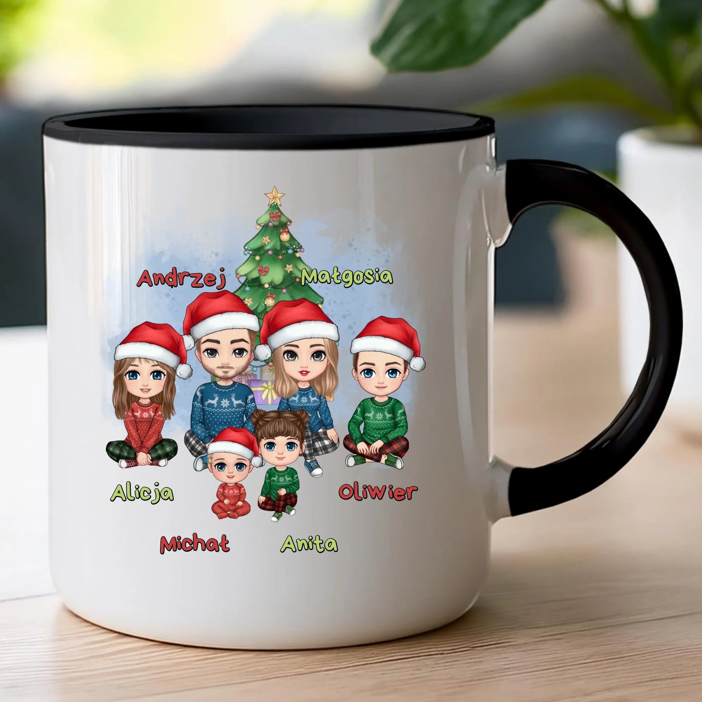 Kubek personalizowany świąteczny dla rodziny #809