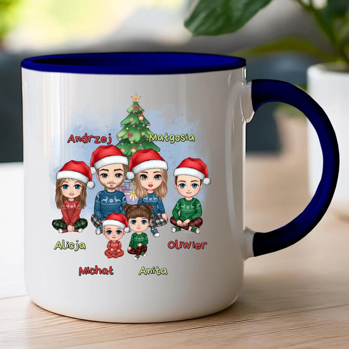Kubek personalizowany świąteczny dla rodziny #809