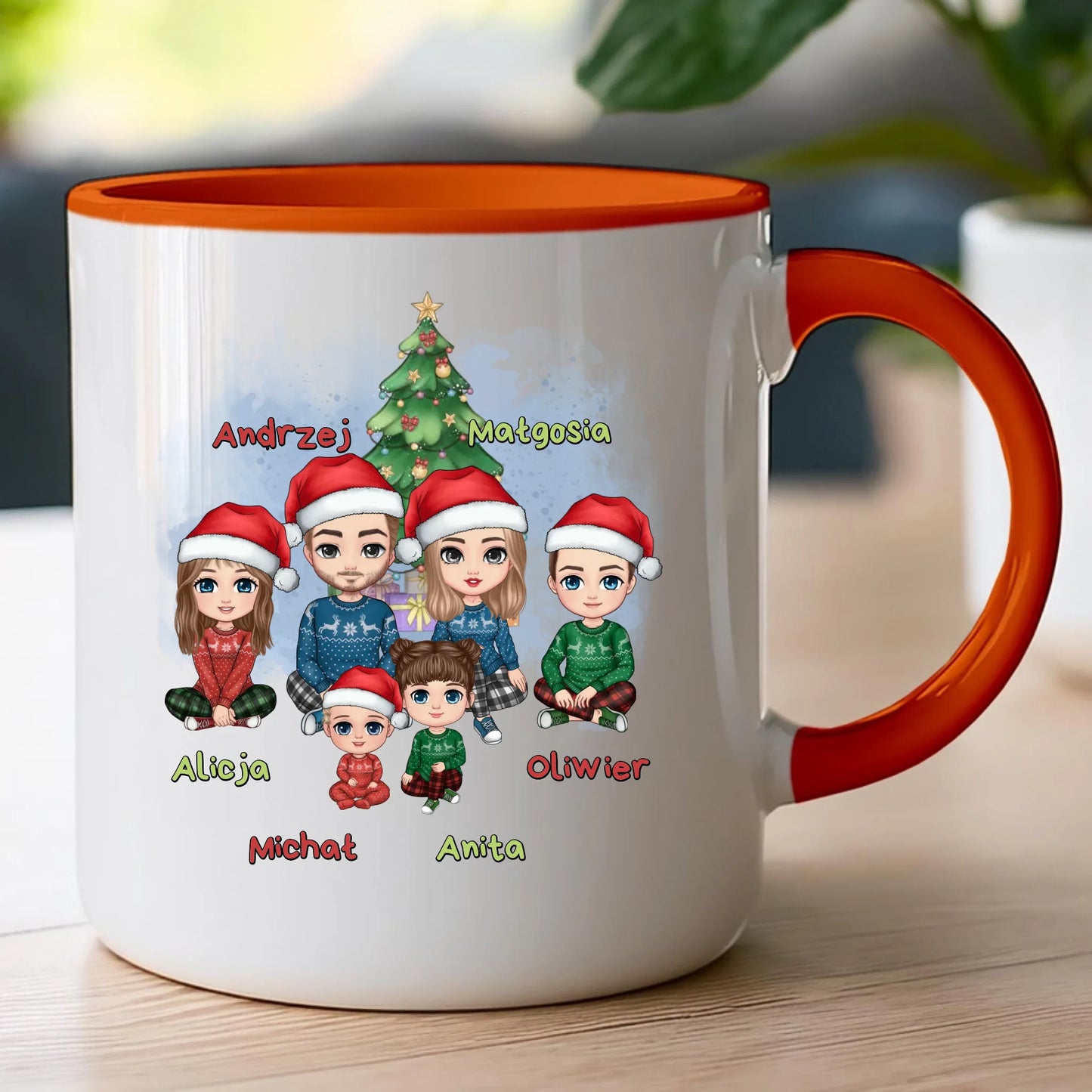 Kubek personalizowany świąteczny dla rodziny #809