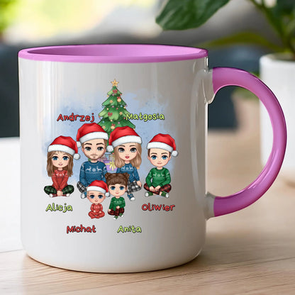 Kubek personalizowany świąteczny dla rodziny #809