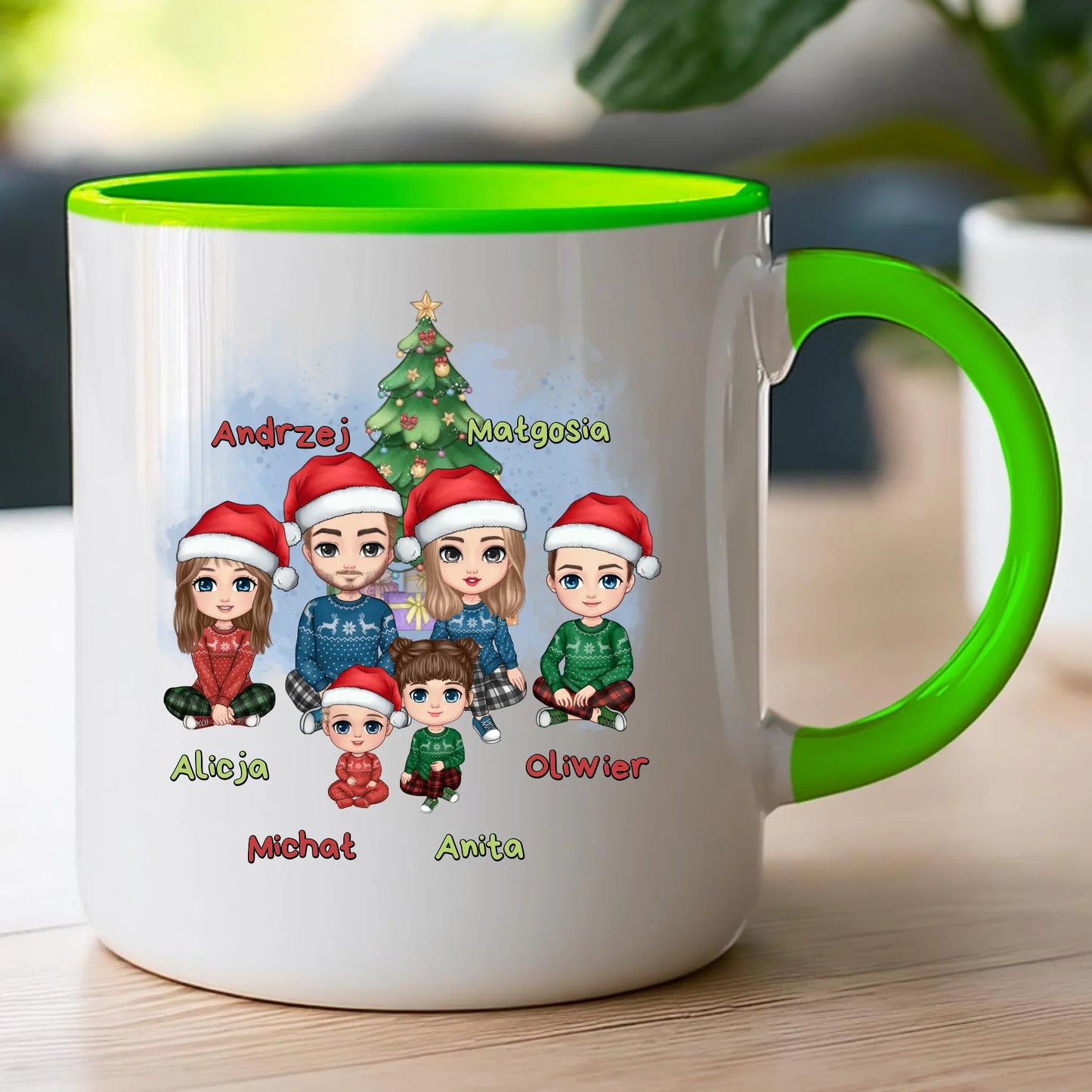 Kubek personalizowany świąteczny dla rodziny #809