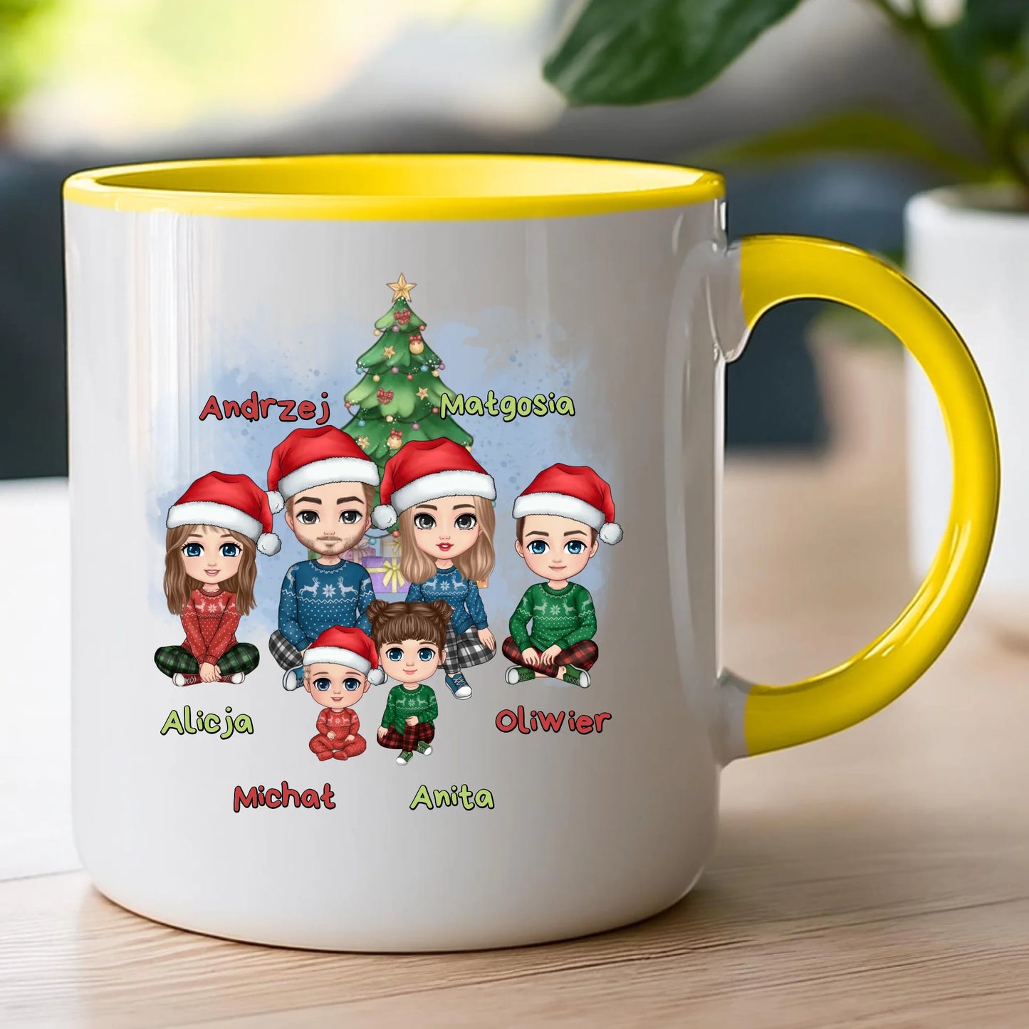 Kubek personalizowany świąteczny dla rodziny #809