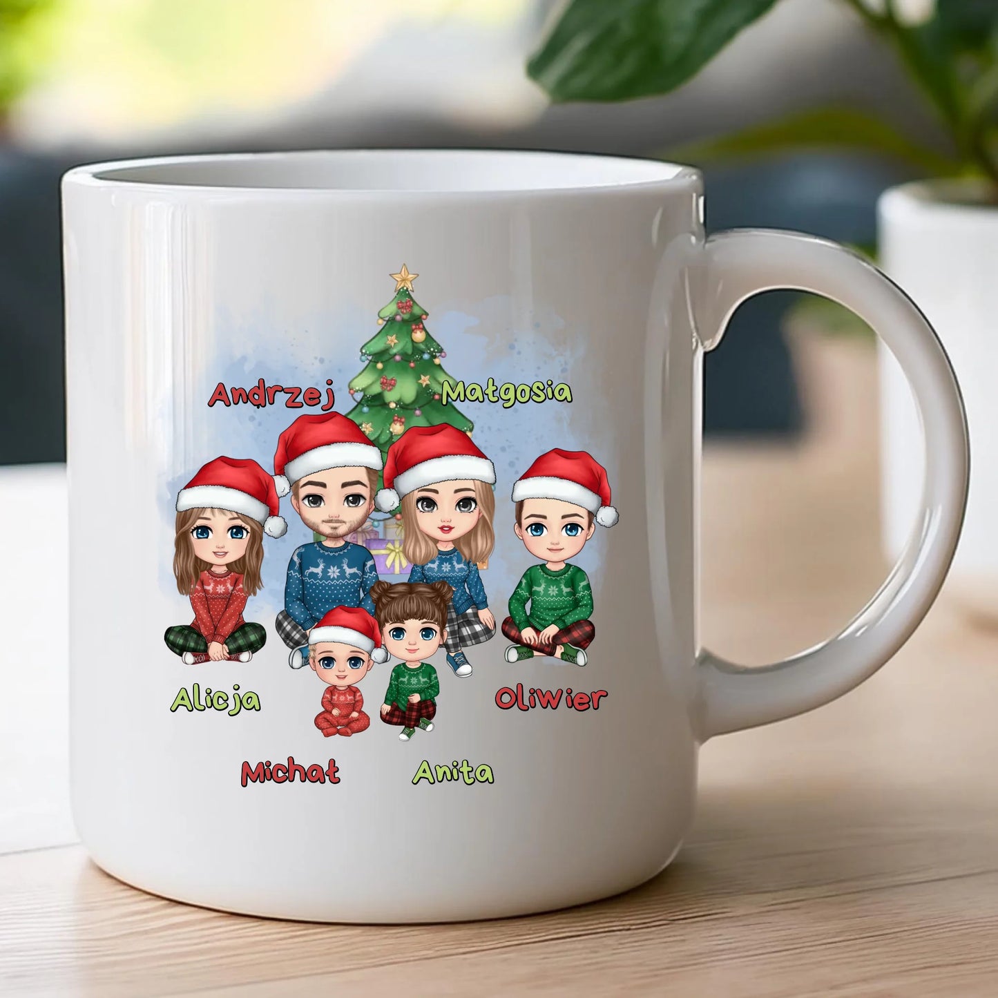 Kubek personalizowany świąteczny dla rodziny #809