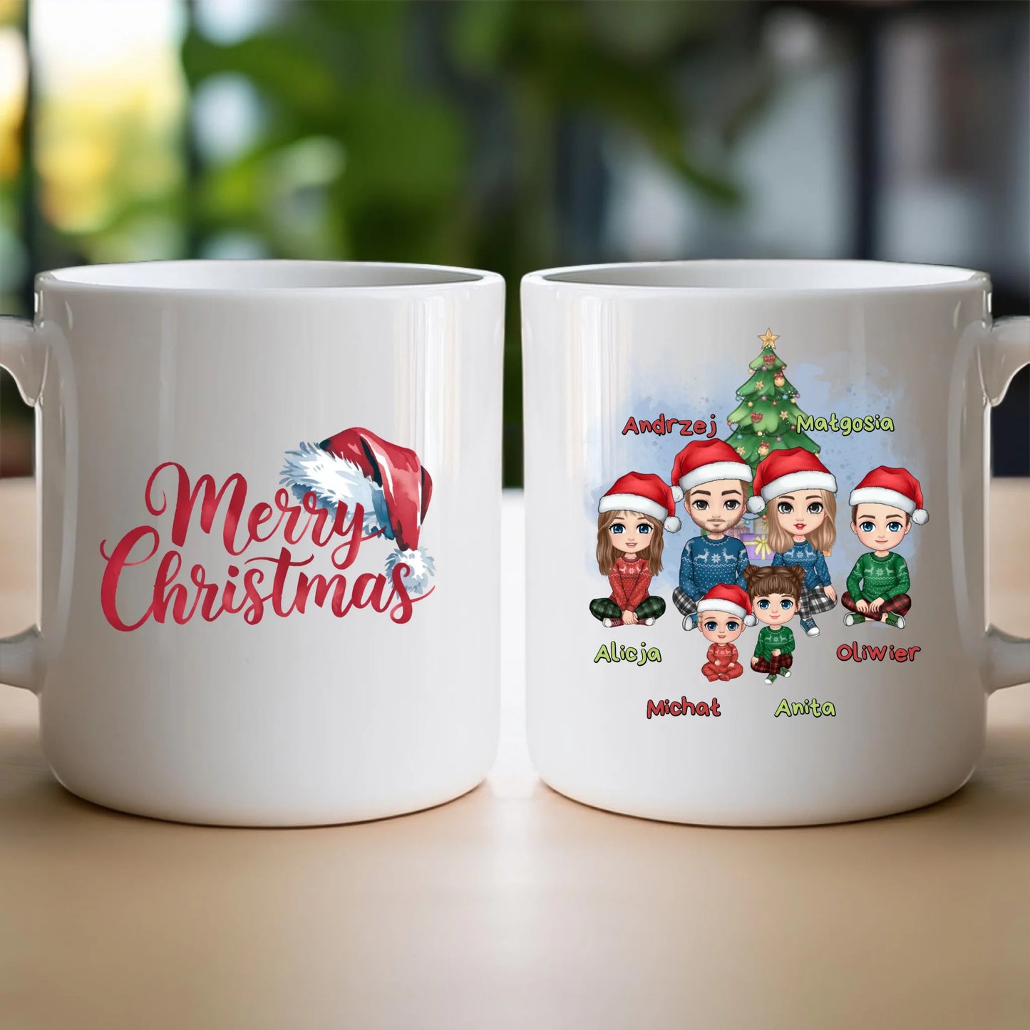 Kubek personalizowany świąteczny dla rodziny #809