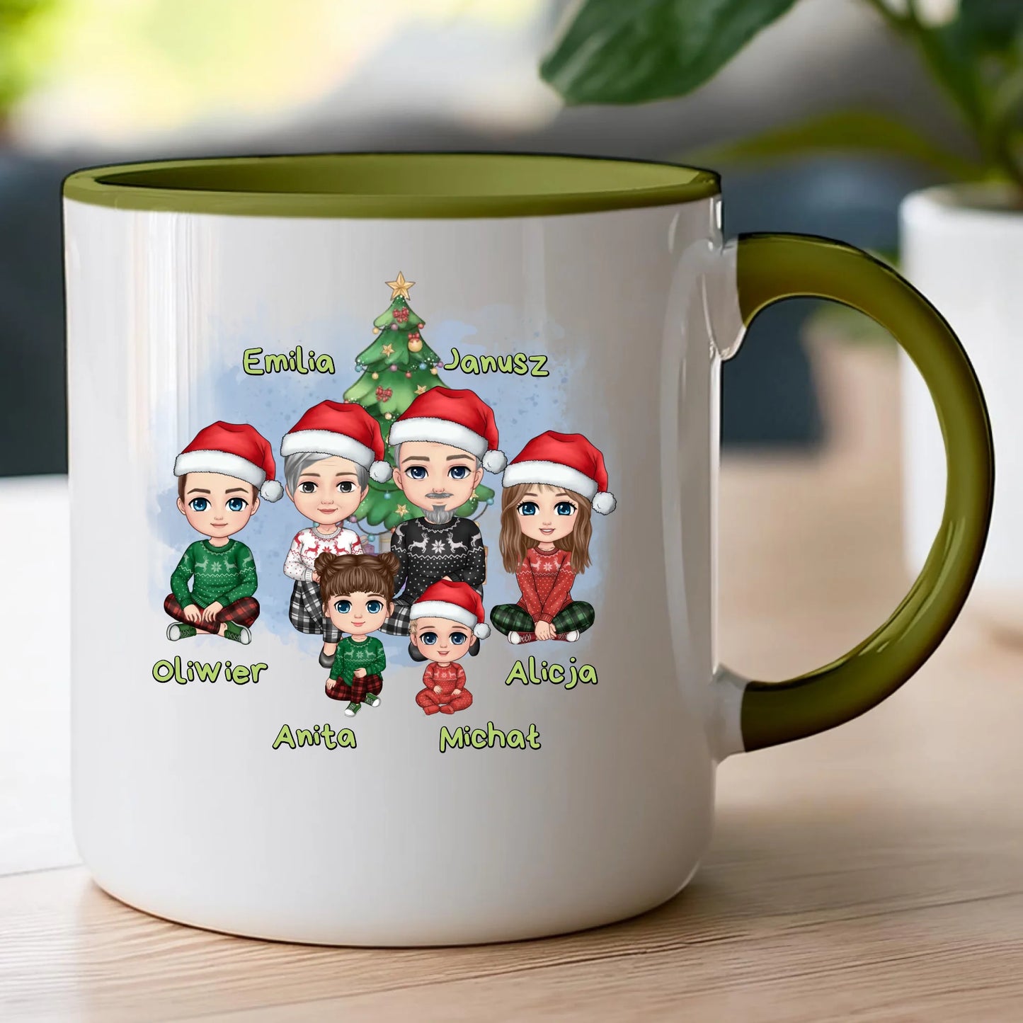 Kubek personalizowany świąteczny dla babci i dziadka #602