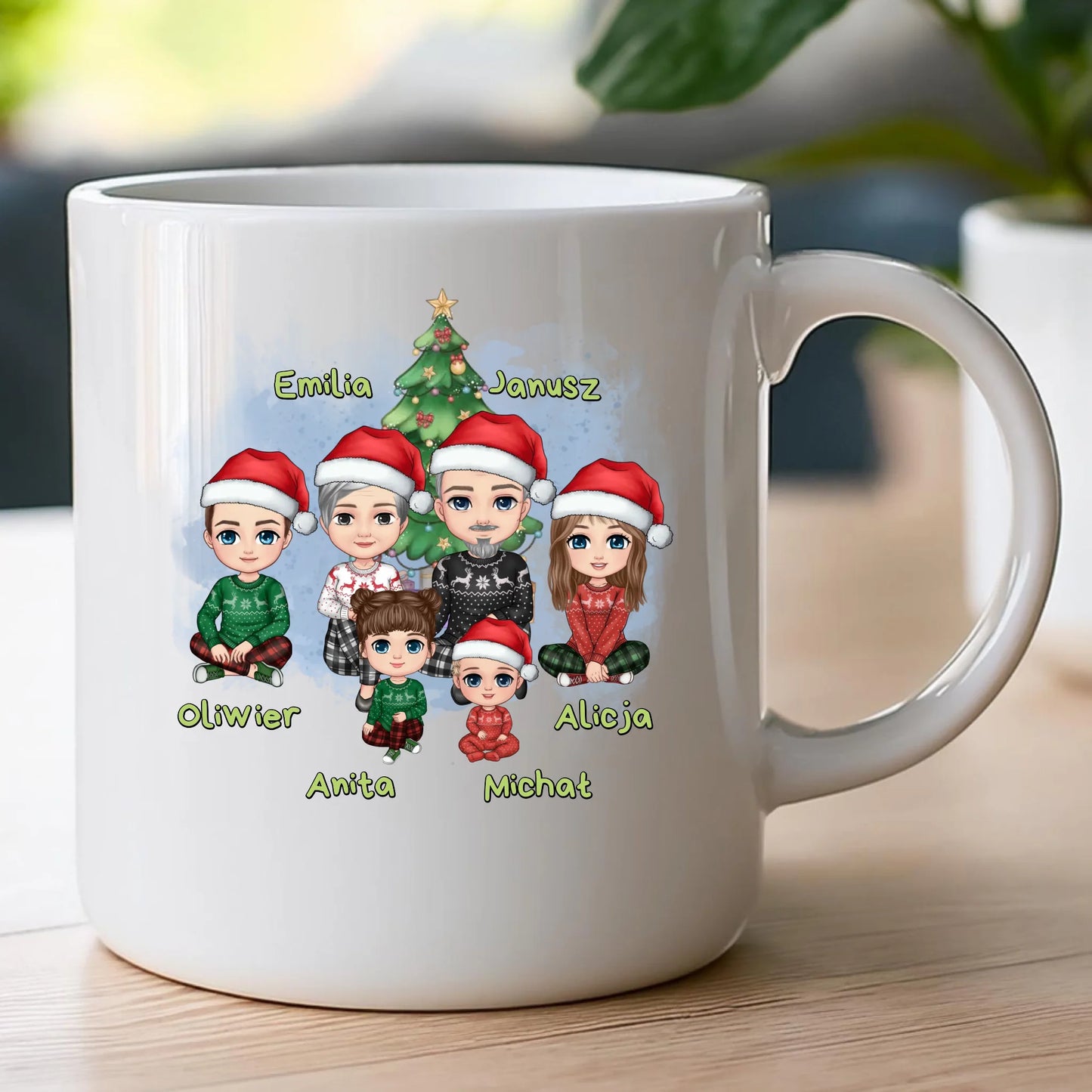 Kubek personalizowany świąteczny dla babci i dziadka #602