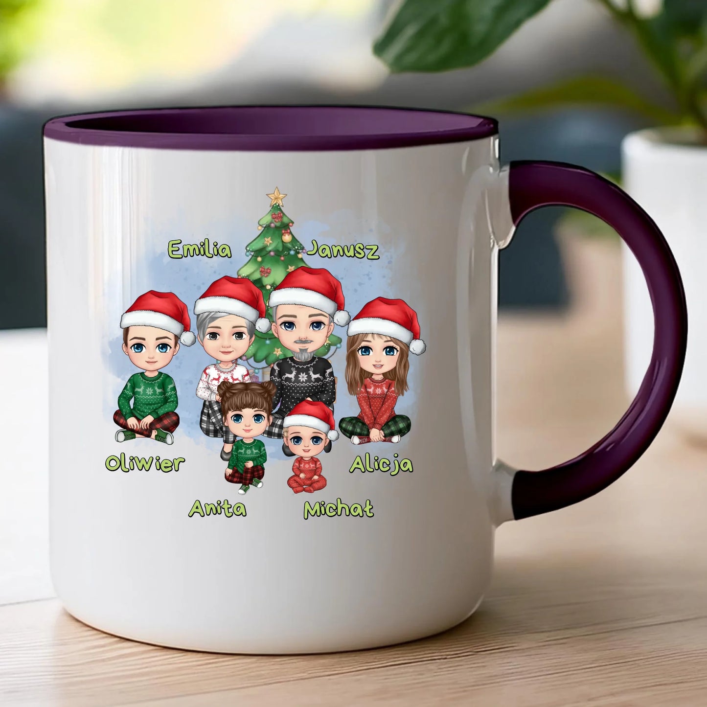 Kubek personalizowany świąteczny dla babci i dziadka #602