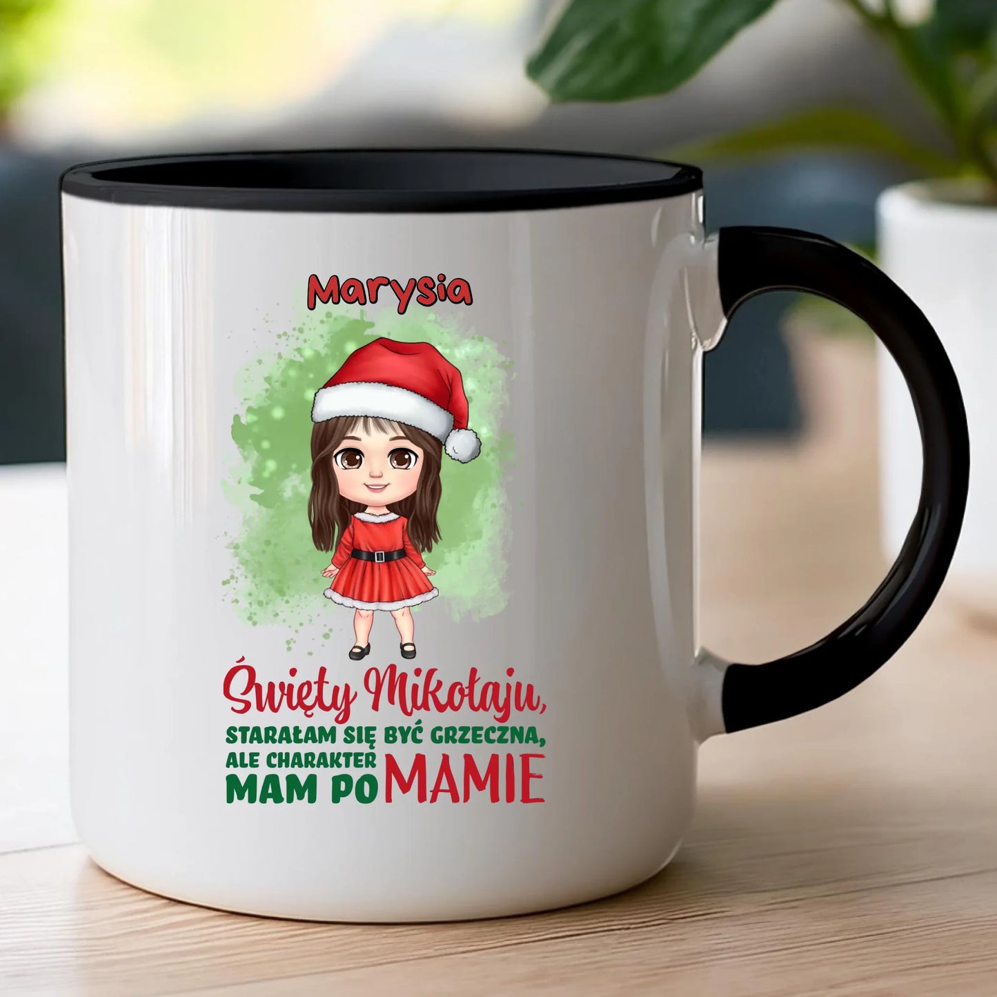 Kubek personalizowany świąteczny dla dziewczynki #90