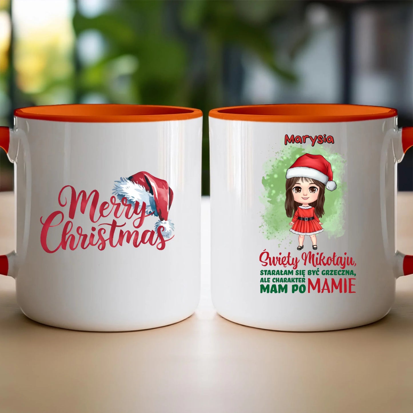 Kubek personalizowany świąteczny dla dziewczynki #90