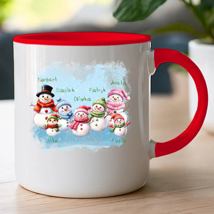 Kubek personalizowany świąteczny dla rodziny - ze zwierzętami #807